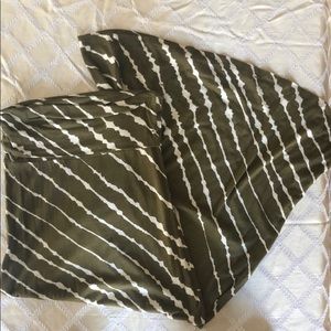 Roxy Green and White Striped Maxi Skirt Size XS